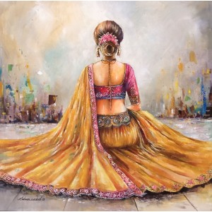 Sabeen Rashid, 24 x 24 Inches, Acrylic on Canvas, Figurative Painting, AC-SBRS-024